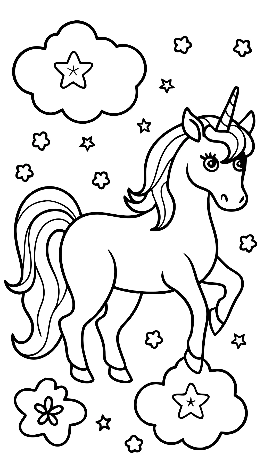 Páginas para colorear de unicornio imprimibles